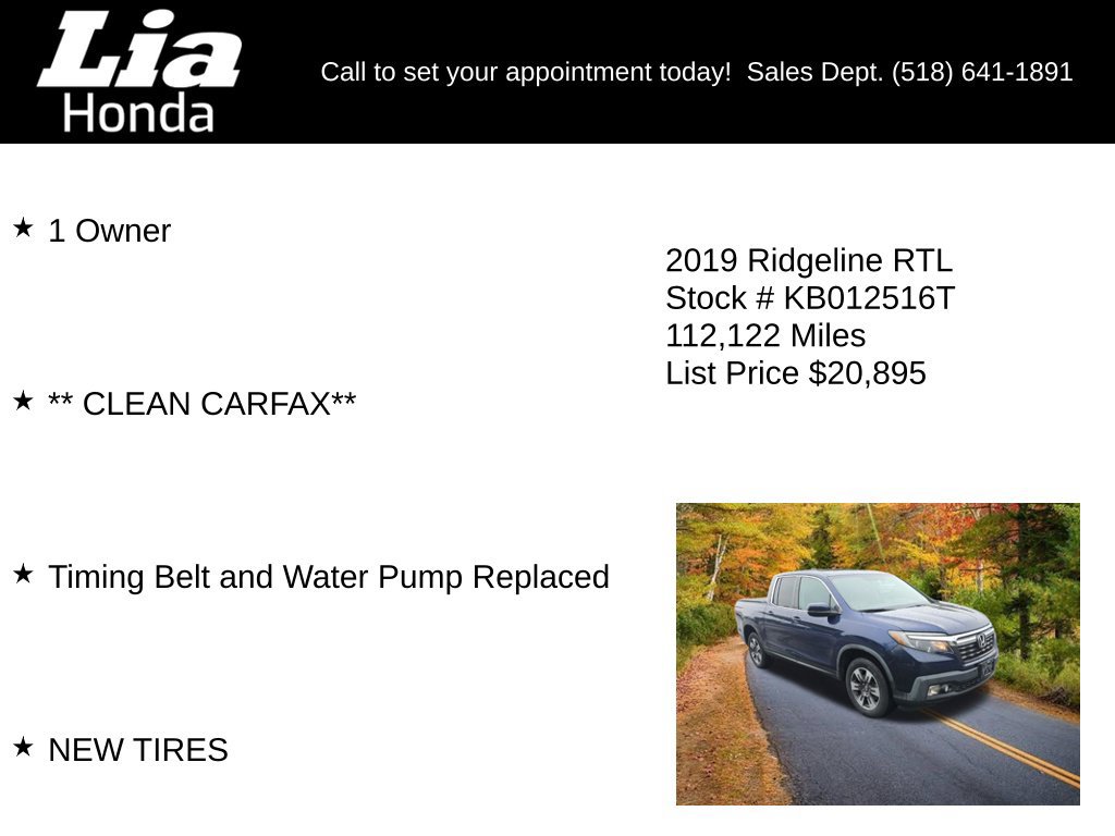 Used 2019 Honda Ridgeline RTL image 6
