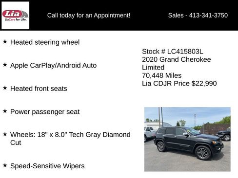 Certified 2020 Jeep Grand Cherokee Limited AWD/4WD image 11