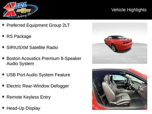 Certified 2013 Chevrolet Camaro LT w/ RS Package RWD image 2