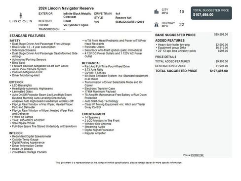 Used 2024 Lincoln Navigator Reserve AWD/4WD image 49