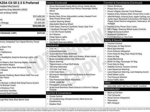 Used 2024 MAZDA CX-50 AWD 2.5 S w/ Weather Package image 48