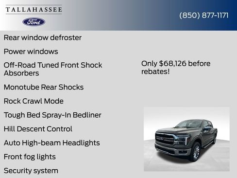 New 2025 Ford F150 Lariat w/ Equipment Group 501A Mid image 12