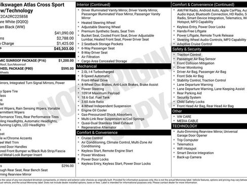 Certified 2024 Volkswagen Atlas Cross Sport SE w/ Panoramic Sunroof Package FWD image 12