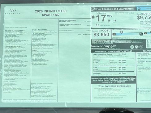 New 2026 INFINITI QX80 4WD image 13