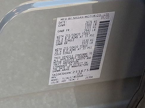 Used 2022 Nissan Pathfinder Platinum w/ Cargo Package image 28