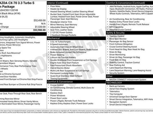 Used 2025 MAZDA CX-70 3.3 Turbo S w/ Premium Package image 6