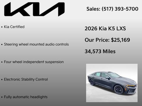 Used 2026 Kia K5 LXS FWD image 7