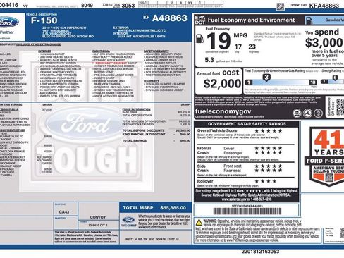 Used 2019 Ford F150 King Ranch w/ Equipment Group 601A Luxury image 32