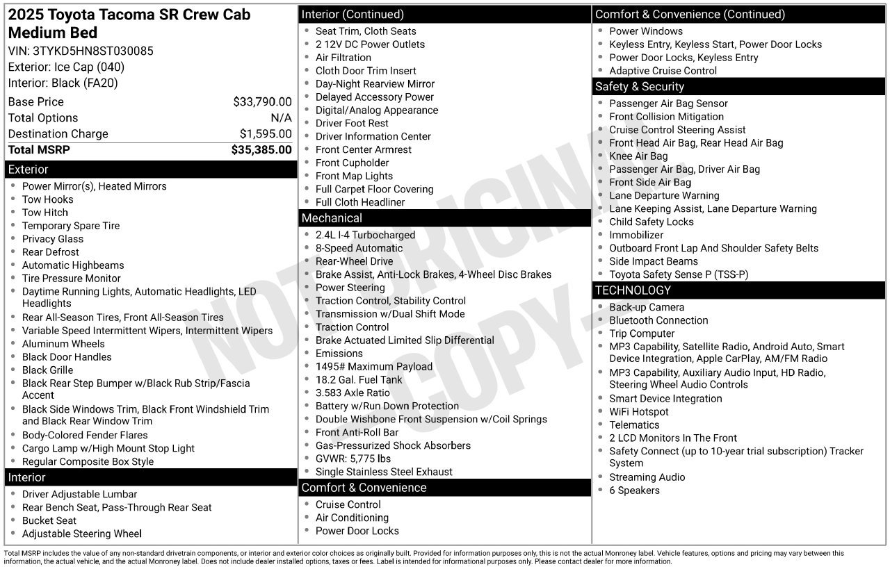 Used 2025 Toyota Tacoma SR RWD image 5