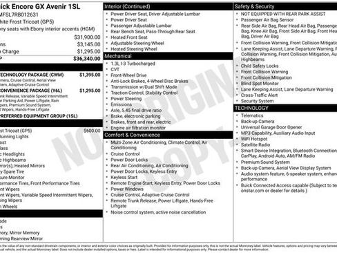 Certified 2024 Buick Encore GX Avenir w/ Avenir Technology Package FWD image 40