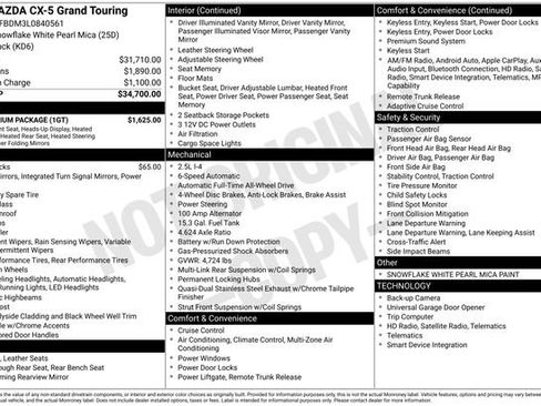 Used 2020 MAZDA CX-5 Grand Touring w/ GT Premium Package image 10