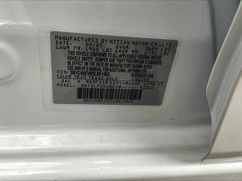 New 2025 Nissan Versa SV w/ Trunk Package image 14