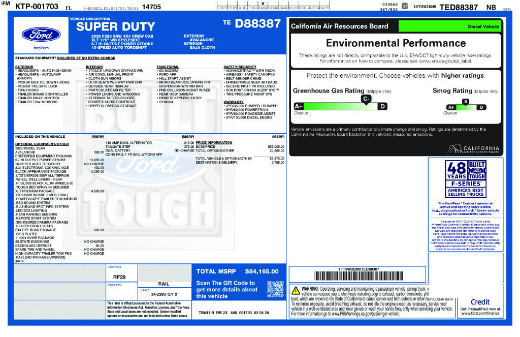 New 2026 Ford F250 XLT w/ XLT Premium Package AWD/4WD image 10