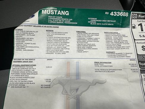 Used 2024 Ford Mustang GT w/ GT Performance Package RWD image 45