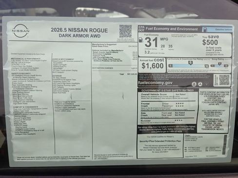 New 2026 Nissan Rogue Dark Armor image 30