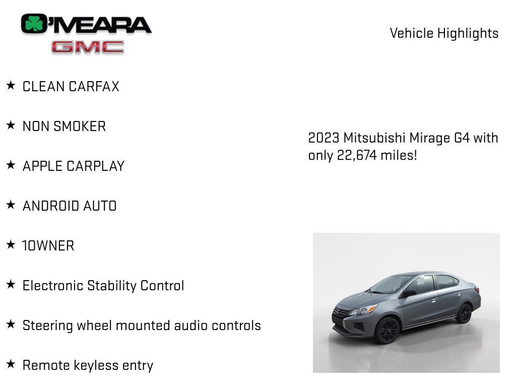 Used 2023 Mitsubishi Mirage G4 Black Edition FWD image 7