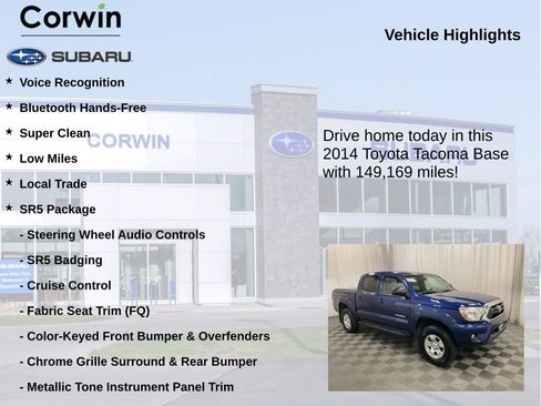 Used 2014 Toyota Tacoma 4x4 Double Cab w/ SR5 Package image 6