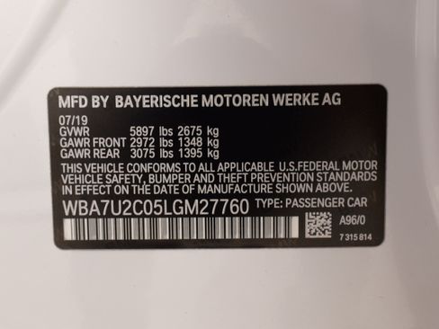 Used 2020 BMW 750i xDrive w/ Executive Package AWD/4WD image 68