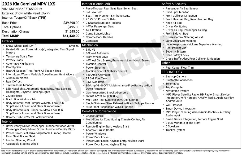 Used 2026 Kia Carnival FWD image 4