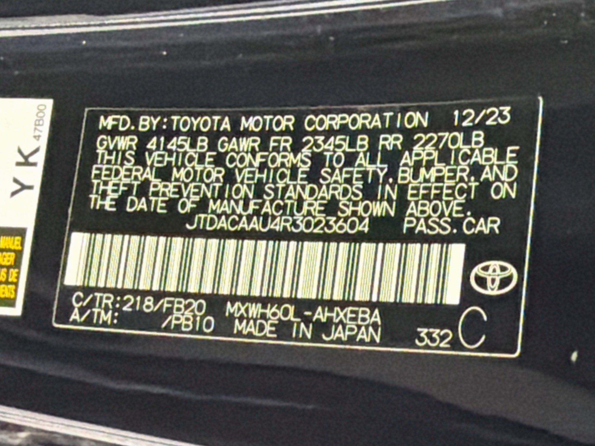 Used 2024 Toyota Prius LE FWD image 12