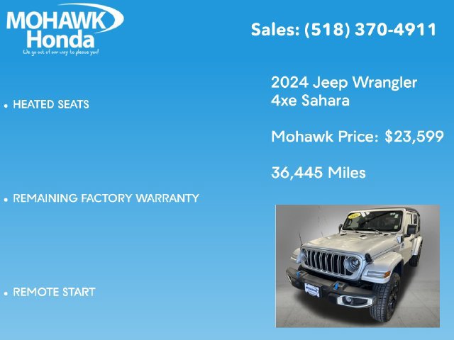 Used 2024 Jeep Wrangler Unlimited Sahara AWD/4WD image 14