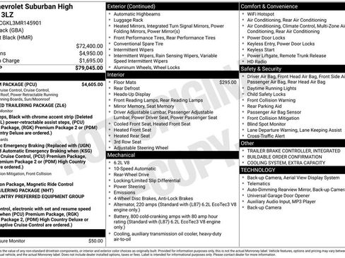 Certified 2021 Chevrolet Suburban High Country w/ Premium Package image 3