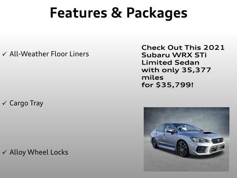 Used 2021 Subaru WRX STI Limited w/ Popular Package #3 (IZT) image 16