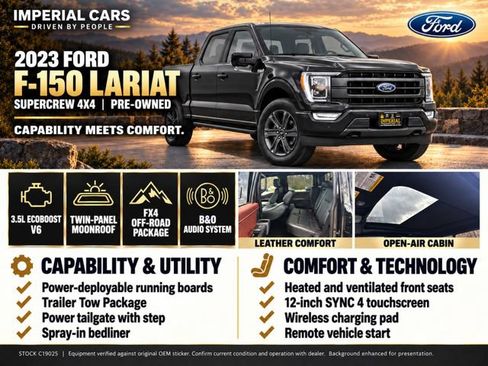 Certified 2023 Ford F150 Lariat w/ Equipment Group 502A High AWD/4WD image 6