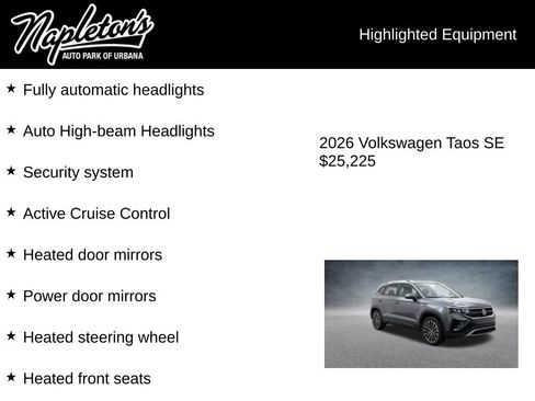 Used 2026 Volkswagen Taos SE FWD image 3