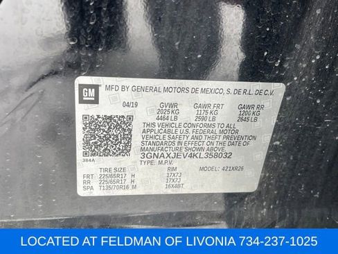 Certified 2019 Chevrolet Equinox LT w/ Driver Convenience Package image 10