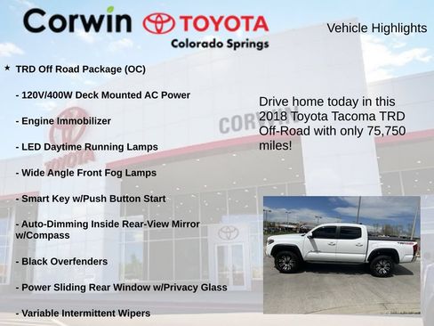 Used 2018 Toyota Tacoma TRD Off-Road AWD/4WD image 6