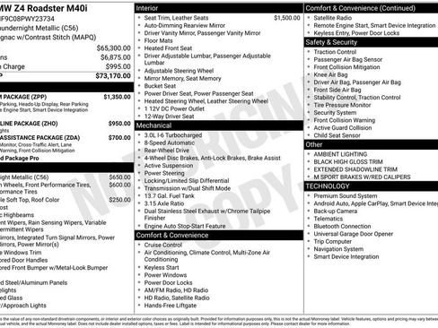 Used 2023 BMW Z4 M40i w/ Premium Package RWD image 40