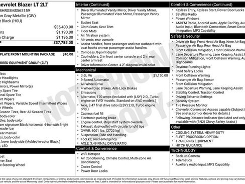 Used 2021 Chevrolet Blazer LT image 2