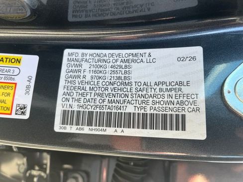 New 2026 Honda Accord EX-L image 21