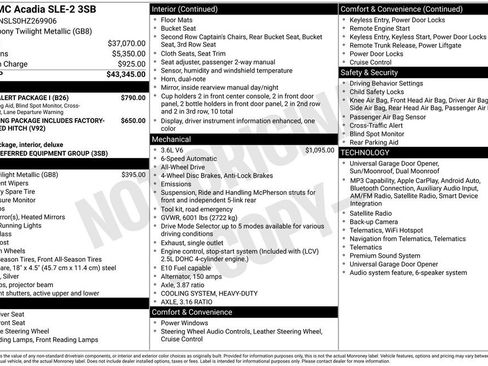 Used 2017 GMC Acadia SLE w/ Driver Alert Package I AWD/4WD image 6