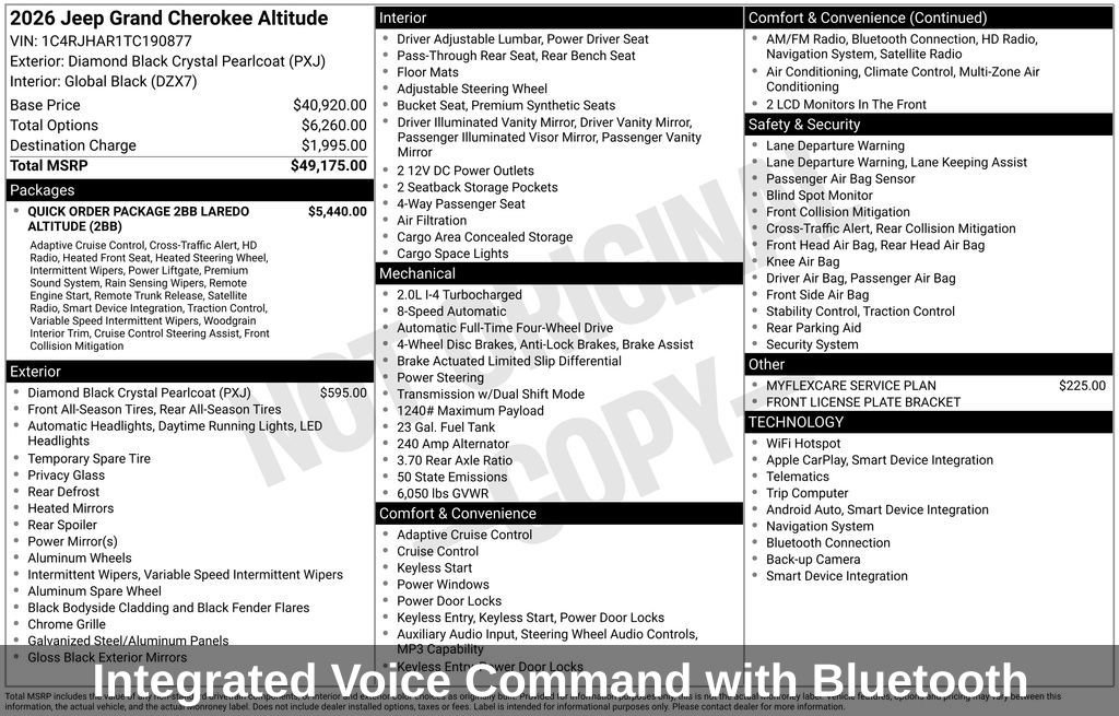 New 2026 Jeep Grand Cherokee Altitude AWD/4WD image 45