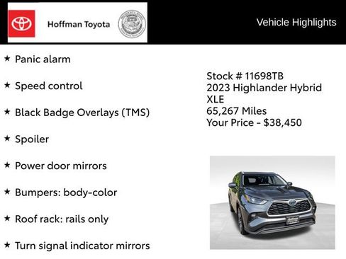 Used 2023 Toyota Highlander XLE AWD/4WD image 37