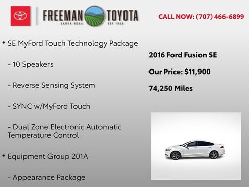 Used 2016 Ford Fusion SE FWD image 5