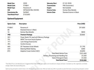 Used 2020 Porsche Panamera 4 video 2