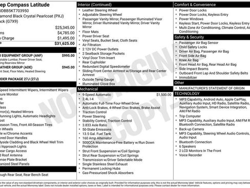 Used 2019 Jeep Compass Latitude w/ Popular Equipment Group AWD/4WD image 27