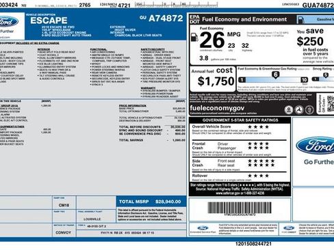 Used 2016 Ford Escape SE w/ SE Leather Comfort Package FWD image 3