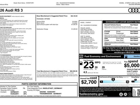 Used 2026 Audi RS 3 image 2
