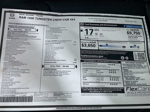 New 2026 RAM 1500 Tungsten w/ Off Road Group AWD/4WD image 22