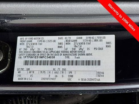 Certified 2021 Ford F150 XLT w/ Equipment Group 302A High image 36