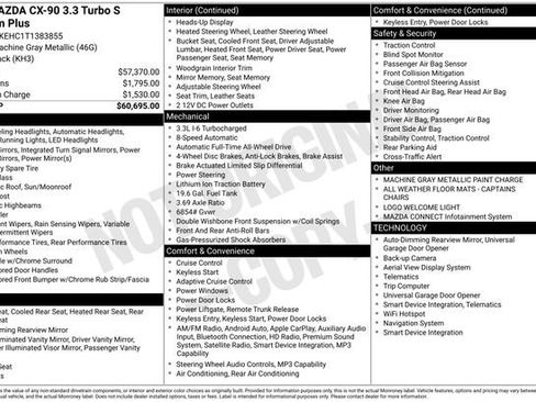 New 2026 MAZDA CX-90 3.3 Turbo S w/ Premium Plus AWD/4WD image 5