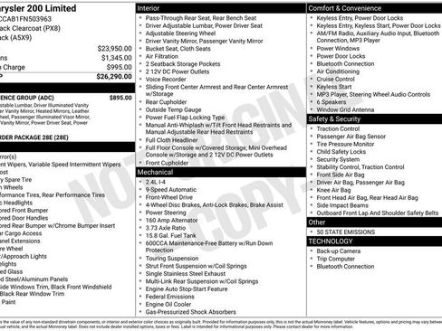 Used 2015 Chrysler 200 Limited w/ Convenience Group image 5