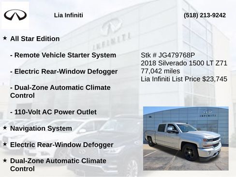 Used 2018 Chevrolet Silverado 1500 LT w/ All Star Edition AWD/4WD image 10