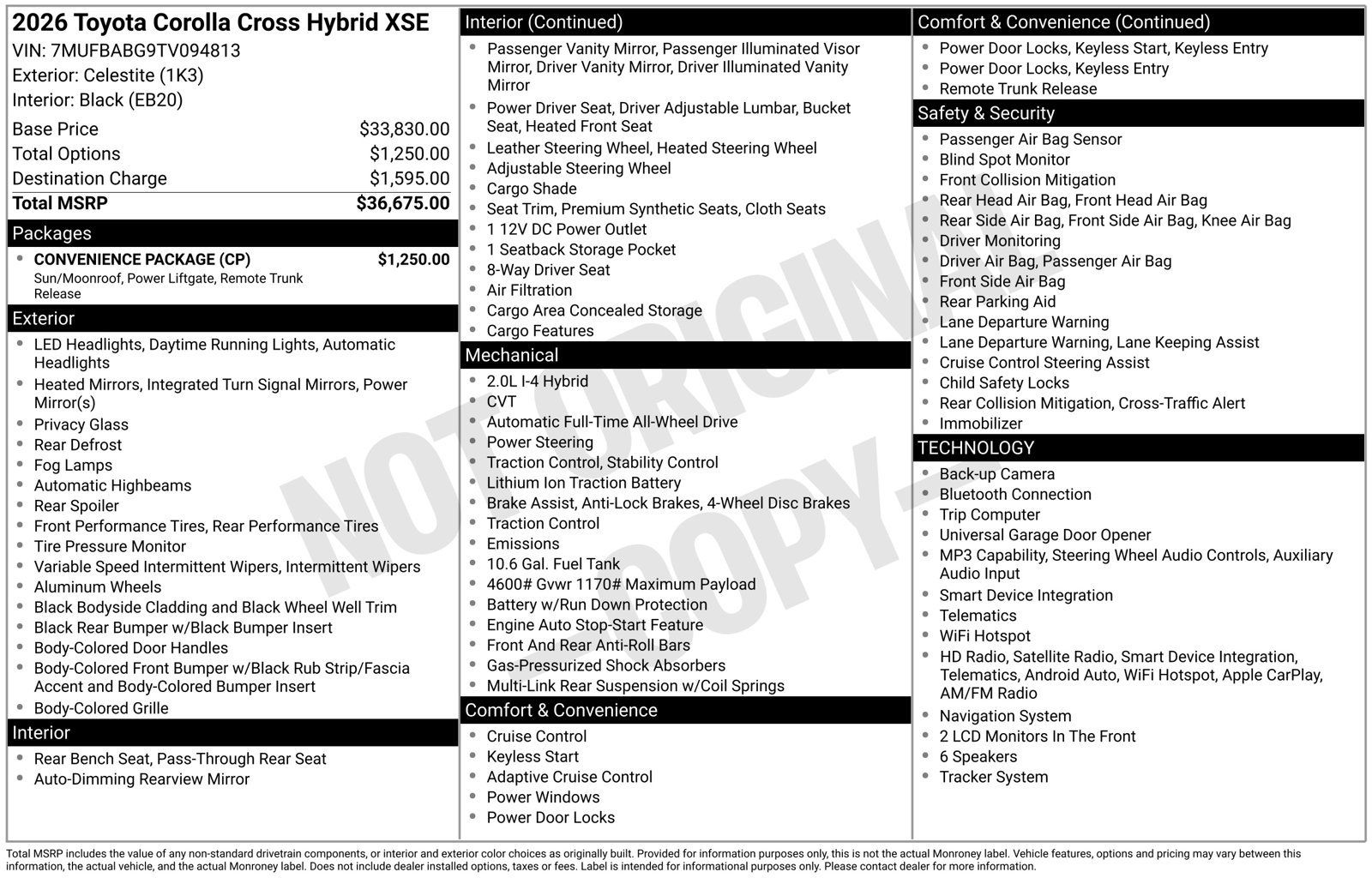 Used 2026 Toyota Corolla Cross AWD Hybrid w/ Convenience Package image 17