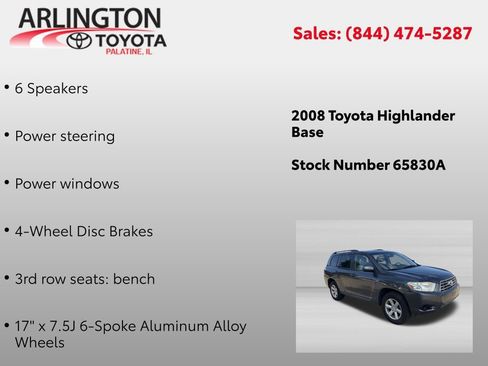 Used 2008 Toyota Highlander 4WD image 2
