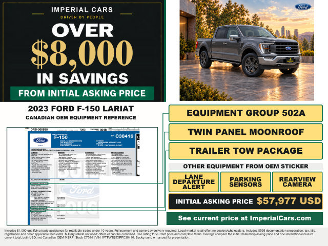 Used 2023 Ford F150 Lariat w/ Equipment Group 502A High AWD/4WD image 3